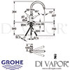 Grohe Eurostyle Cosmopolitan Single-Lever Sink Mixer Dimensions